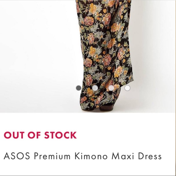 SOLD ASOS Premium Kimono Maxi Dress - Floral Wide Sleeve Tie  Maxi Dress* - Picture 5 of 12